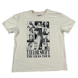 Taylor Swift The Eras Tour Concert Merch Music Cream T-shirt Men’s Size Large